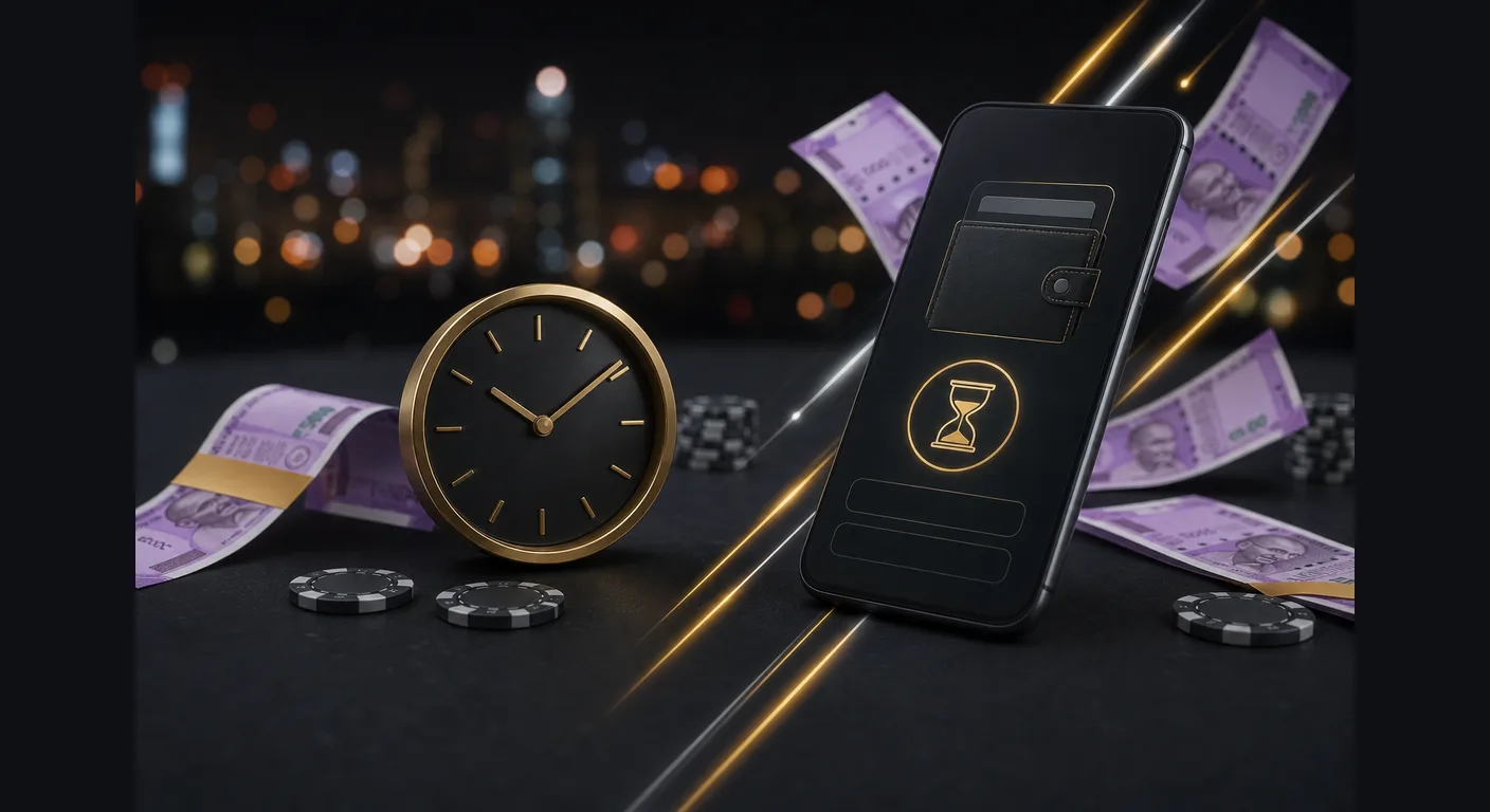 Clock and rupee notes